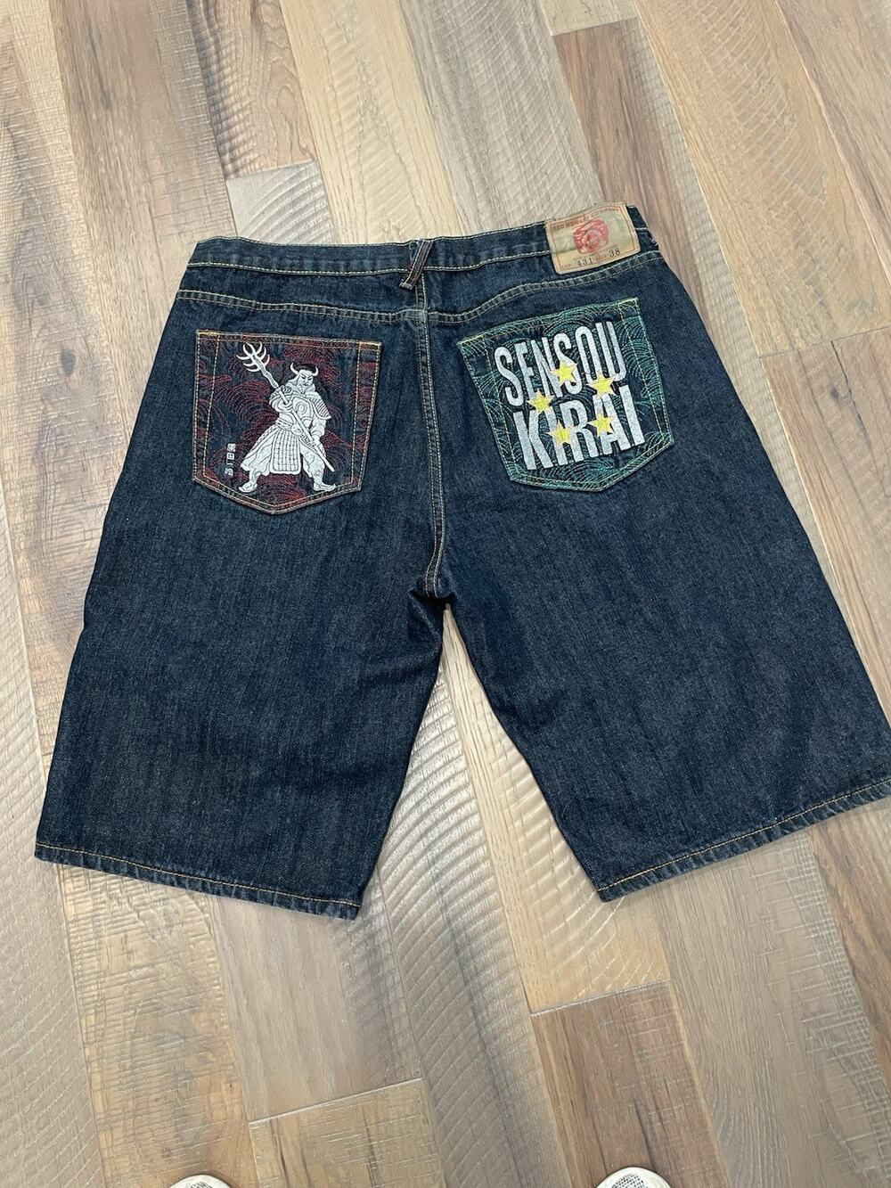 RMC RED MONKEY Company Jean Shorts Size 38 Denim Sensou Kirai Martin Ksohoh